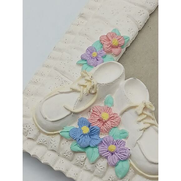 Vintage Infant Baby Picture Frame Shoes Design West 3D First Memories 900 135 - Picture 4 of 13